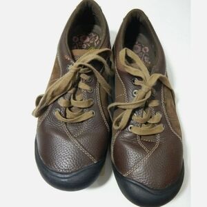 Keen Brown Lace Up Leather Trail Shoes Sneakers